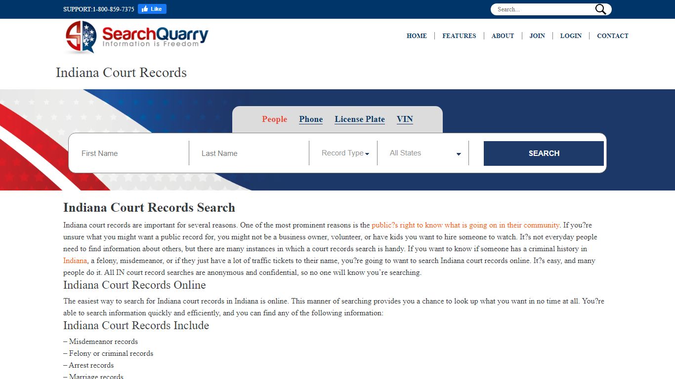 Indiana Court Records | Enter a Name to View Court Records Online